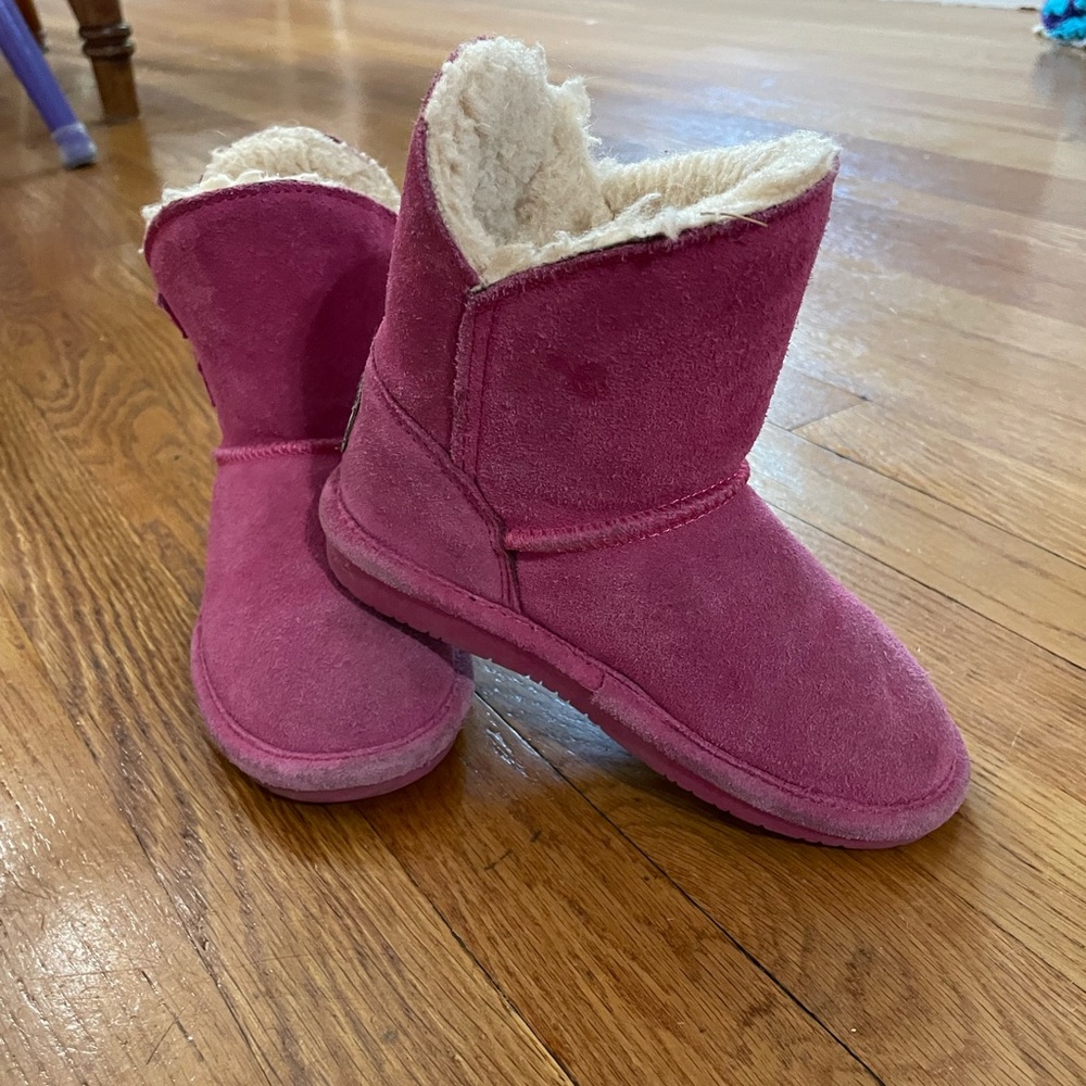 BearPaw Hot Pink Toddler Boots Size 12